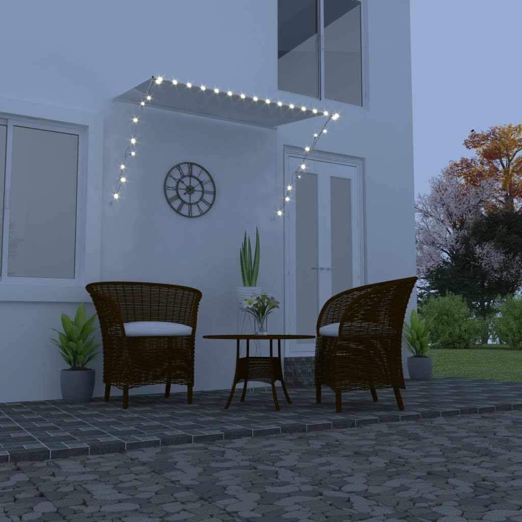 VidaXL Luifel uittrekbaar met LED 200x150 cm crème