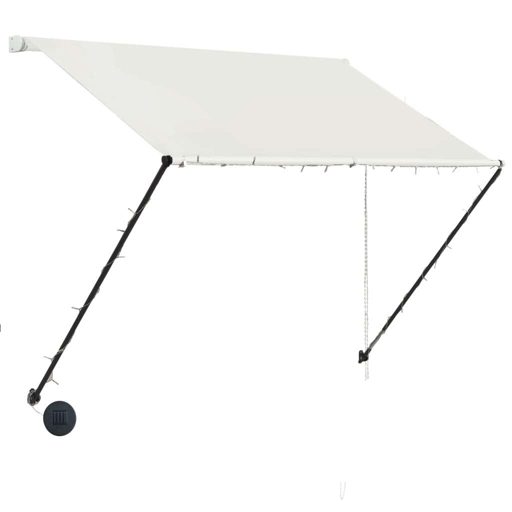 VidaXL Luifel uittrekbaar met LED 200x150 cm crème