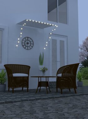 VidaXL Luifel uittrekbaar met LED 150x150 cm crème