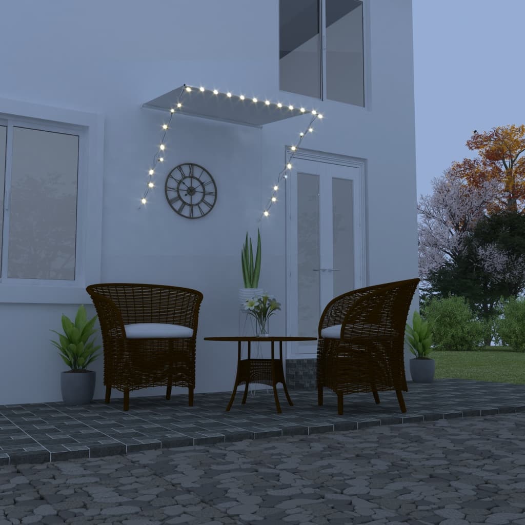 VidaXL Luifel uittrekbaar met LED 150x150 cm crème