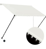 VidaXL Luifel uittrekbaar met LED 150x150 cm crème