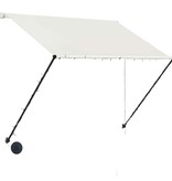 VidaXL Luifel uittrekbaar met LED 150x150 cm crème