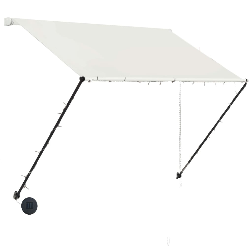 VidaXL Luifel uittrekbaar met LED 150x150 cm crème