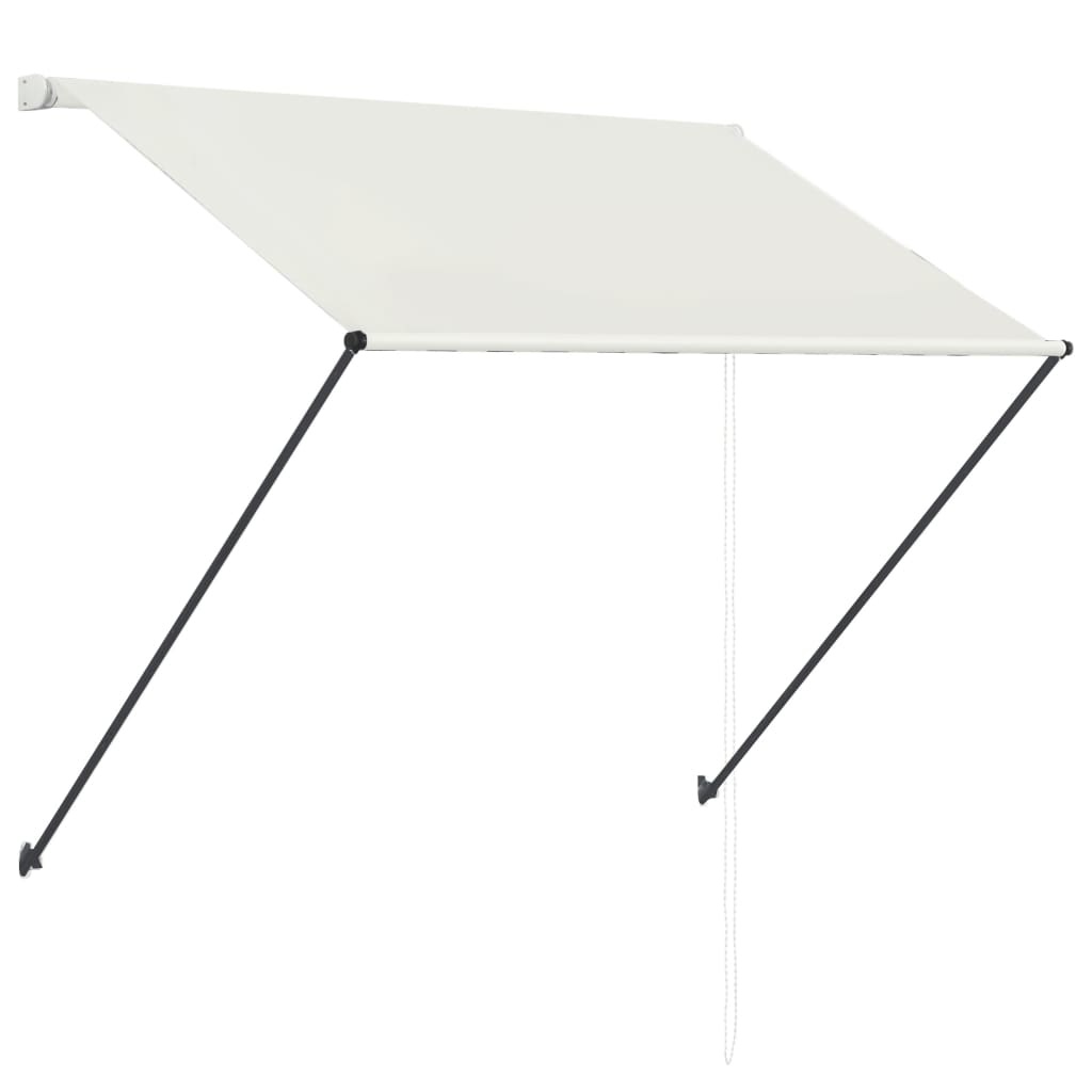 VidaXL Luifel uittrekbaar met LED 150x150 cm crème