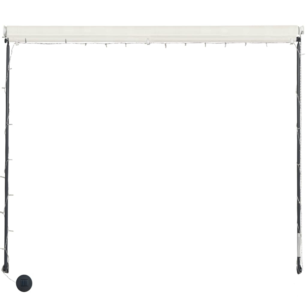 VidaXL Luifel uittrekbaar met LED 150x150 cm crème
