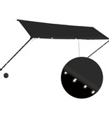 VidaXL Luifel uittrekbaar met LED 400x150 cm antraciet