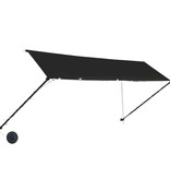 VidaXL Luifel uittrekbaar met LED 400x150 cm antraciet