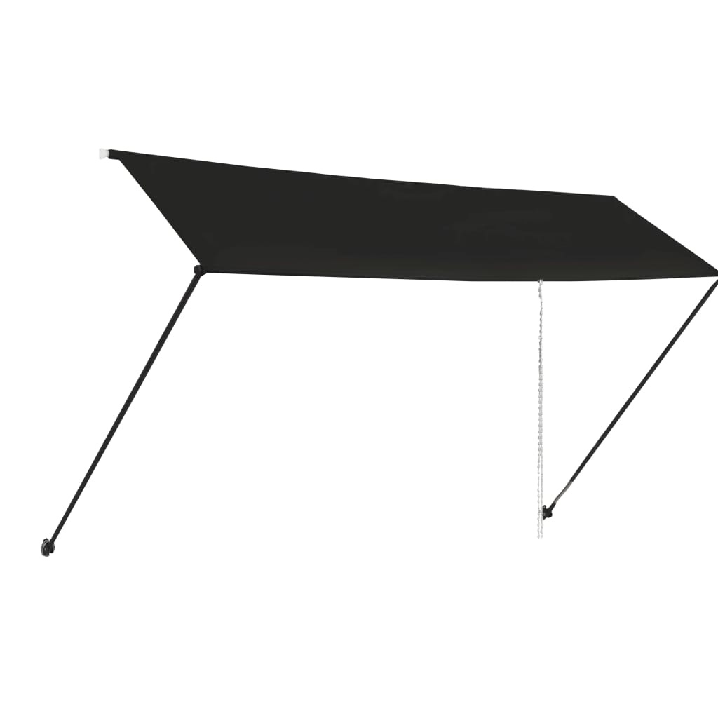 VidaXL Luifel uittrekbaar met LED 400x150 cm antraciet