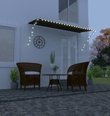 VidaXL Luifel uittrekbaar met LED 350x150 cm antraciet