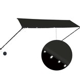 VidaXL Luifel uittrekbaar met LED 350x150 cm antraciet