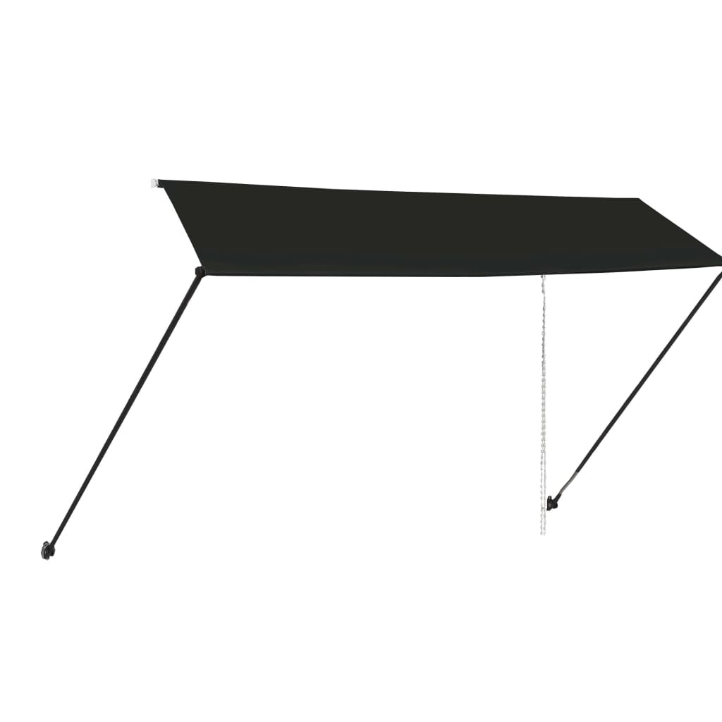 VidaXL Luifel uittrekbaar met LED 350x150 cm antraciet
