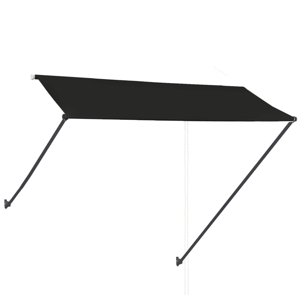VidaXL Luifel uittrekbaar met LED 300x150 cm antraciet