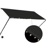 VidaXL Luifel uittrekbaar met LED 250x150 cm antraciet