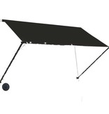 VidaXL Luifel uittrekbaar met LED 250x150 cm antraciet