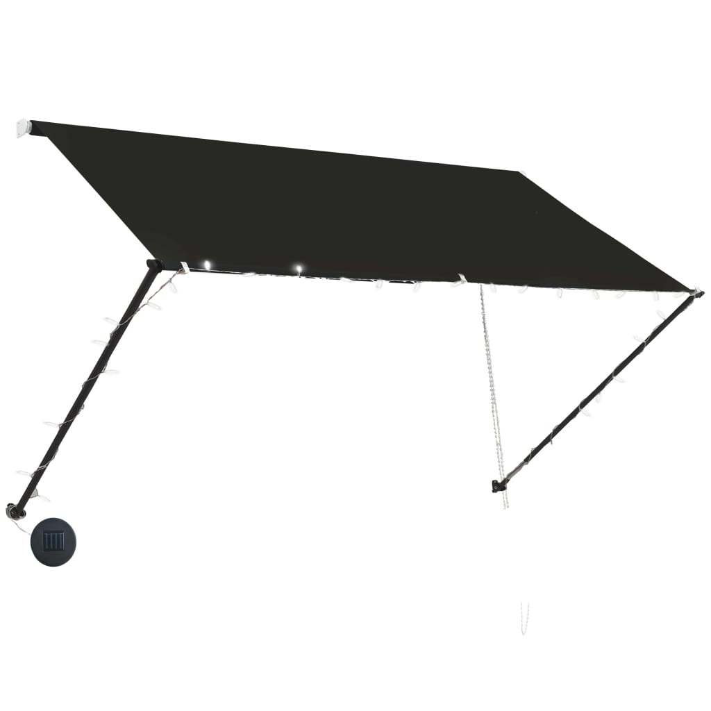 VidaXL Luifel uittrekbaar met LED 250x150 cm antraciet