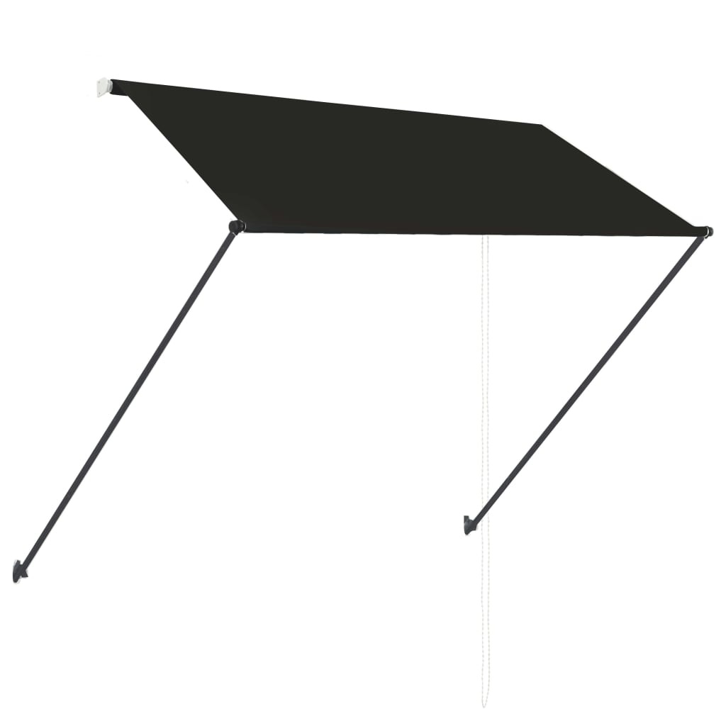 VidaXL Luifel uittrekbaar met LED 250x150 cm antraciet