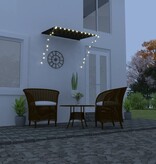 VidaXL Luifel uittrekbaar met LED 150x150 cm antraciet