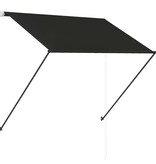 VidaXL Luifel uittrekbaar met LED 150x150 cm antraciet