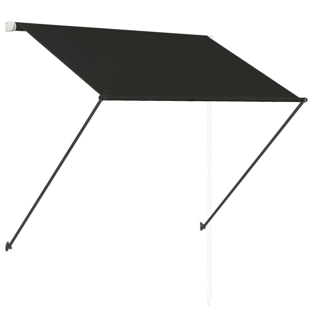 VidaXL Luifel uittrekbaar met LED 150x150 cm antraciet