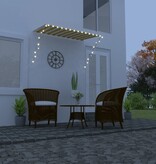 VidaXL Luifel uittrekbaar met LED 250x150 cm geel en wit