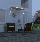 VidaXL Luifel uittrekbaar met LED 200x150 cm geel en wit