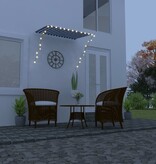 VidaXL Luifel uittrekbaar met LED 150x150 cm blauw en wit
