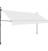 VidaXL Luifel handmatig uittrekbaar met LED 350 cm crème