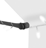 VidaXL Luifel handmatig uittrekbaar met LED 200 cm crème
