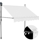 VidaXL Luifel handmatig uittrekbaar met LED 150 cm crème
