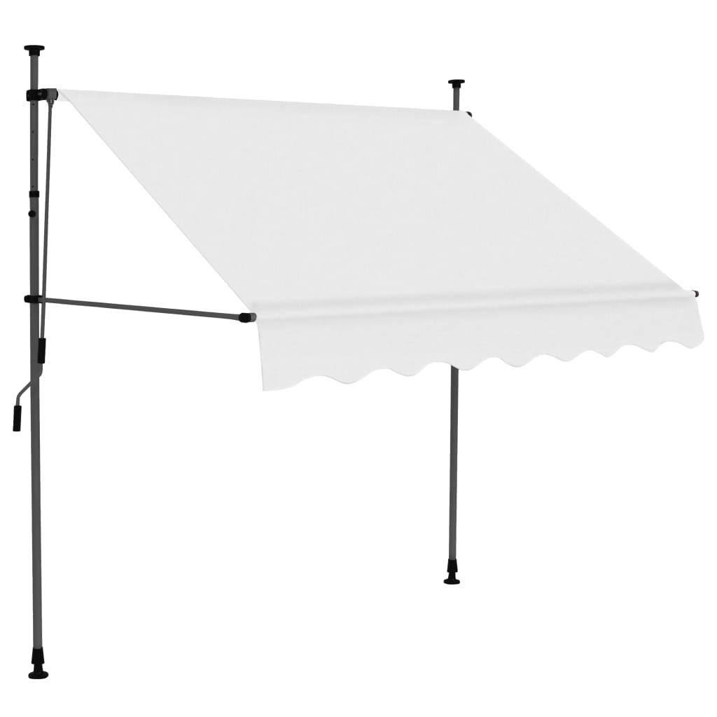 VidaXL Luifel handmatig uittrekbaar met LED 150 cm crème