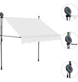 VidaXL Luifel handmatig uittrekbaar met LED 150 cm crème