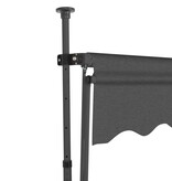 VidaXL Luifel handmatig uittrekbaar met LED 350 cm antraciet