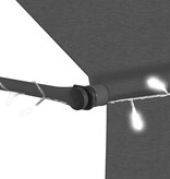VidaXL Luifel handmatig uittrekbaar met LED 350 cm antraciet