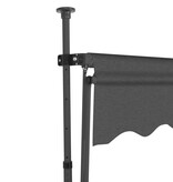 VidaXL Luifel handmatig uittrekbaar met LED 250 cm antraciet