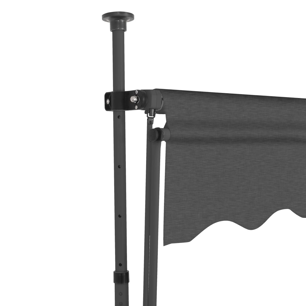 VidaXL Luifel handmatig uittrekbaar met LED 250 cm antraciet