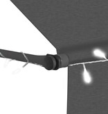 VidaXL Luifel handmatig uittrekbaar met LED 100 cm antraciet