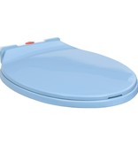 vidaXL Toiletbril soft-close en quick-release ovaal blauw