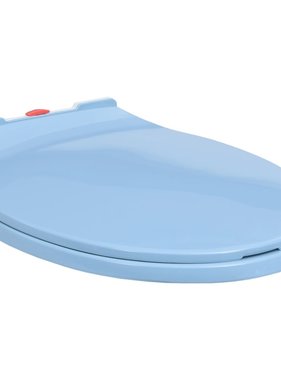 VidaXL Toiletbril soft-close en quick-release ovaal blauw