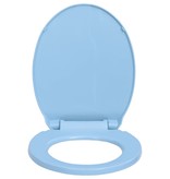 vidaXL Toiletbril soft-close en quick-release ovaal blauw