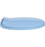 vidaXL Toiletbril soft-close en quick-release ovaal blauw