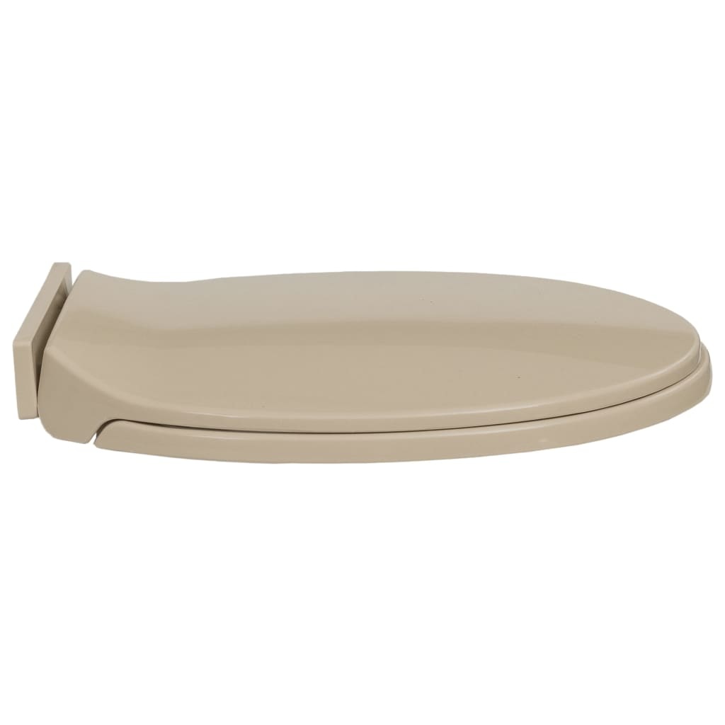 VidaXL Toiletbril soft-close ovaal beige