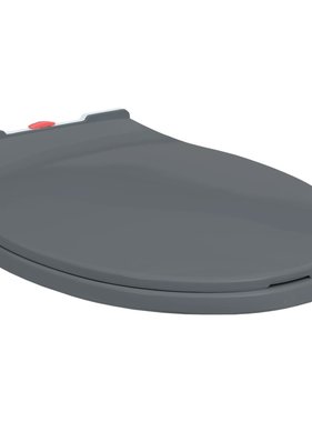 VidaXL Toiletbril soft-close en quick-release ovaal grijs