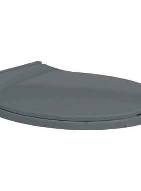 VidaXL Toiletbril soft-close ovaal grijs