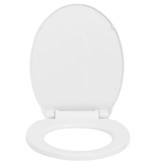 vidaXL Toiletbril soft-close ovaal lichtgrijs