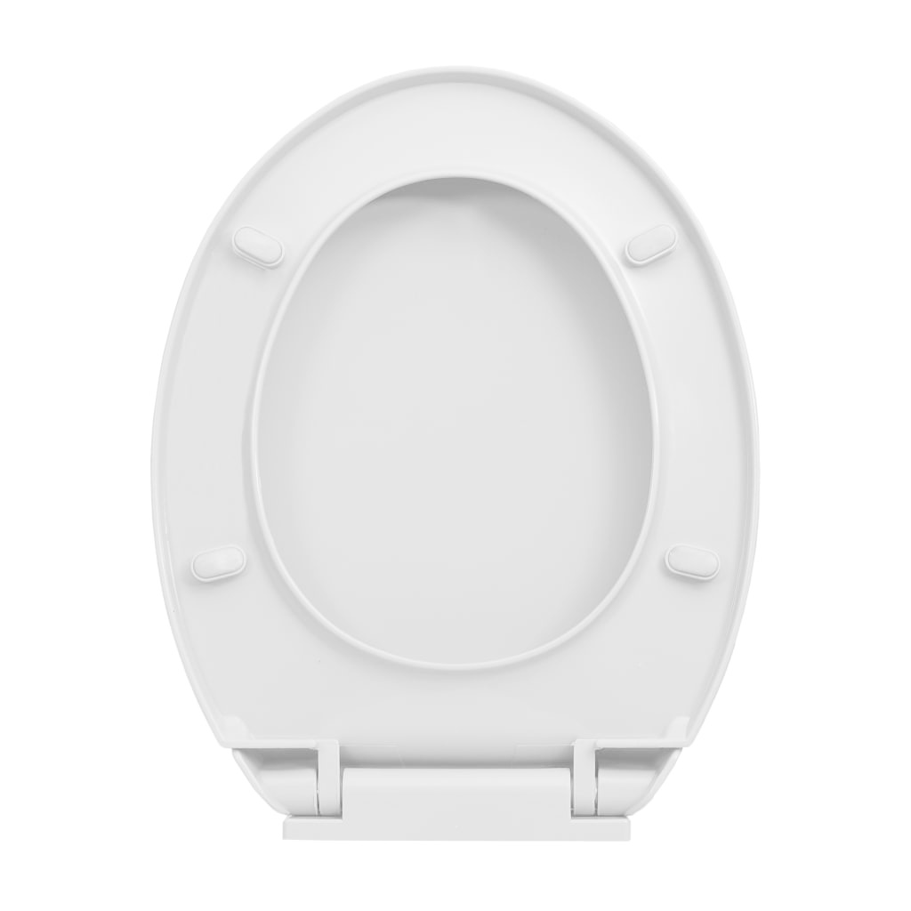 vidaXL Toiletbril soft-close ovaal lichtgrijs