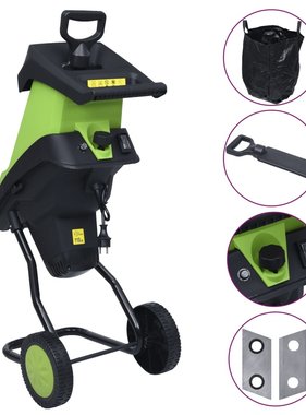VidaXL Tuinhakselaar elektrisch met 2 extra messen 2400 W