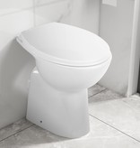 VidaXL Toilet verhoogd 7 cm soft-close randloos keramiek wit