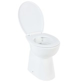 VidaXL Toilet verhoogd 7 cm soft-close randloos keramiek wit