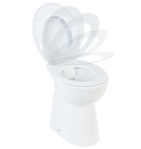 VidaXL Toilet verhoogd 7 cm soft-close randloos keramiek wit