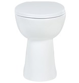 VidaXL Toilet verhoogd 7 cm soft-close randloos keramiek wit